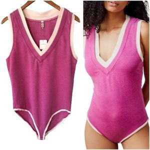 Intimately FP | Cozy Girls Tank Bodysuit in Dragon Fruit NWT Boho
